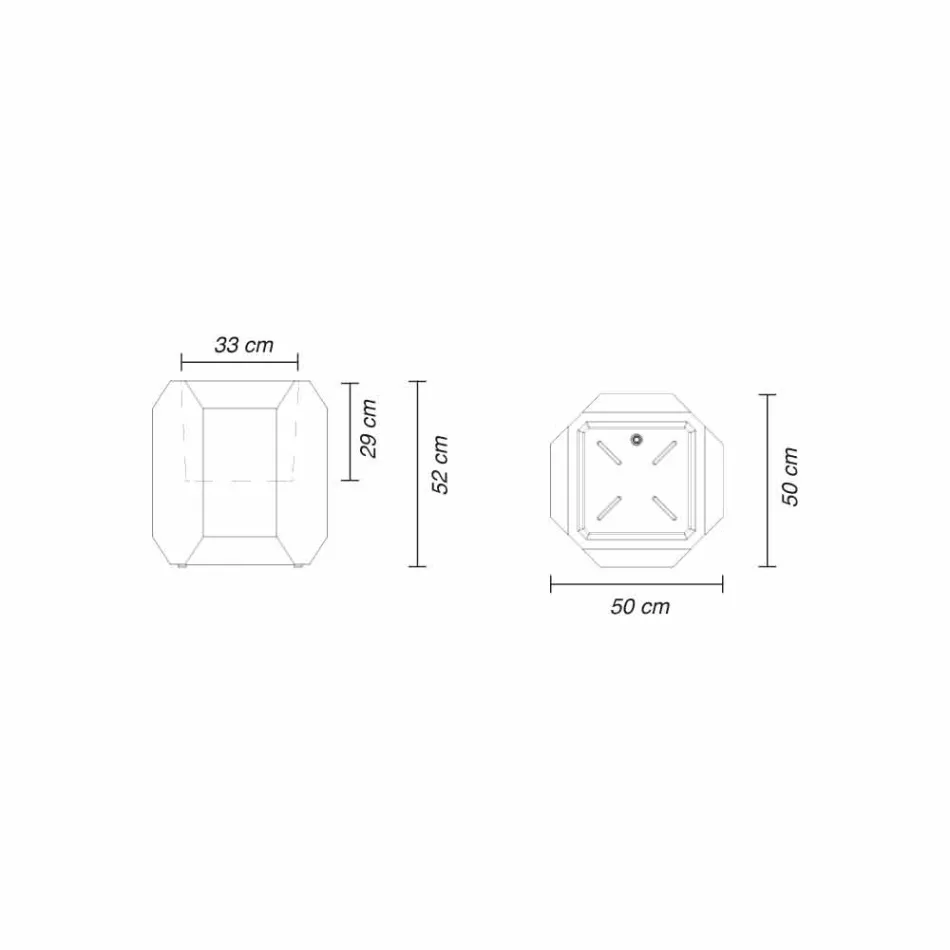 White Indoor or Outdoor Vase in Plastic of 3 Sizes - Gem by Myyour Viadurini