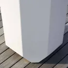 White Indoor or Outdoor Vase in Plastic of 3 Sizes - Gem by Myyour Viadurini