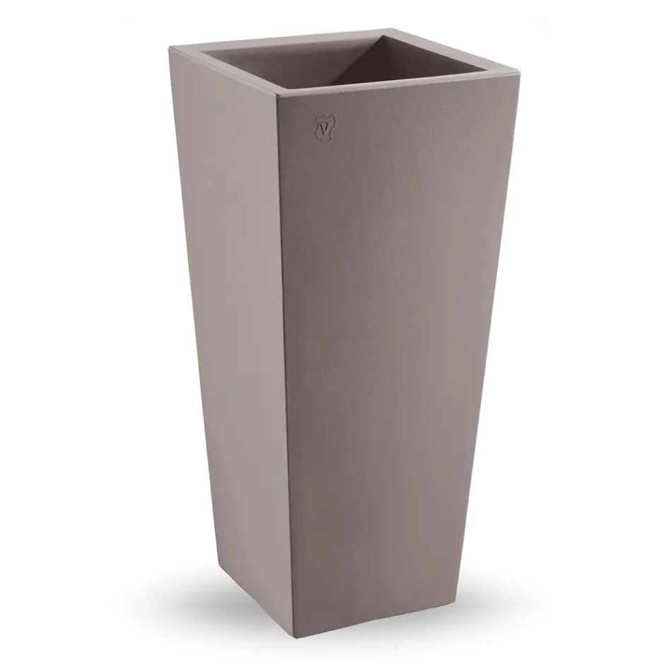 Square Outdoor Vase in Colored Polyethylene Made in Italy - Marilard Viadurini