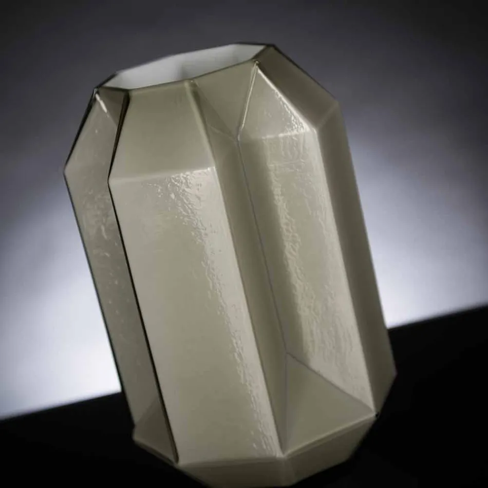 Indoor Vase in Polished Glass Handcrafted in Italy - Flock Viadurini