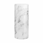 White Carrara Marble Decorative Vase Made in Italy Design - Nevea Viadurini