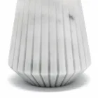 Modern White Carrara Marble Decorative Vase Made in Italy - Cairo Viadurini