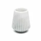 Modern White Carrara Marble Decorative Vase Made in Italy - Cairo Viadurini