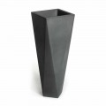 Square Design Polyethylene Decorative Vase Made in Italy - Bonina