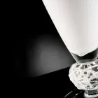 Decorative Vase in White and Transparent Glass Handmade in Italy - Crezia Viadurini