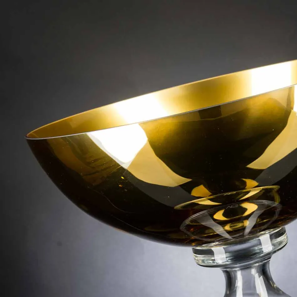 Decorative Blown Glass Vase Handcrafted in Italy - Serena Viadurini