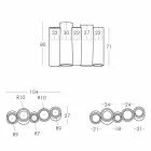 Bright decorative vase Slide Bamboo of modern design made in Italy Viadurini