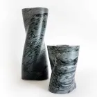 Modern Decorative Vase in Bardiglio Fiorito Marble Made in Italy - Dido Viadurini