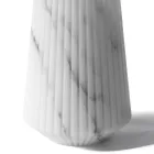 Vase of White Carrara Marble or Black Portoro Striped Design - Cairo Viadurini