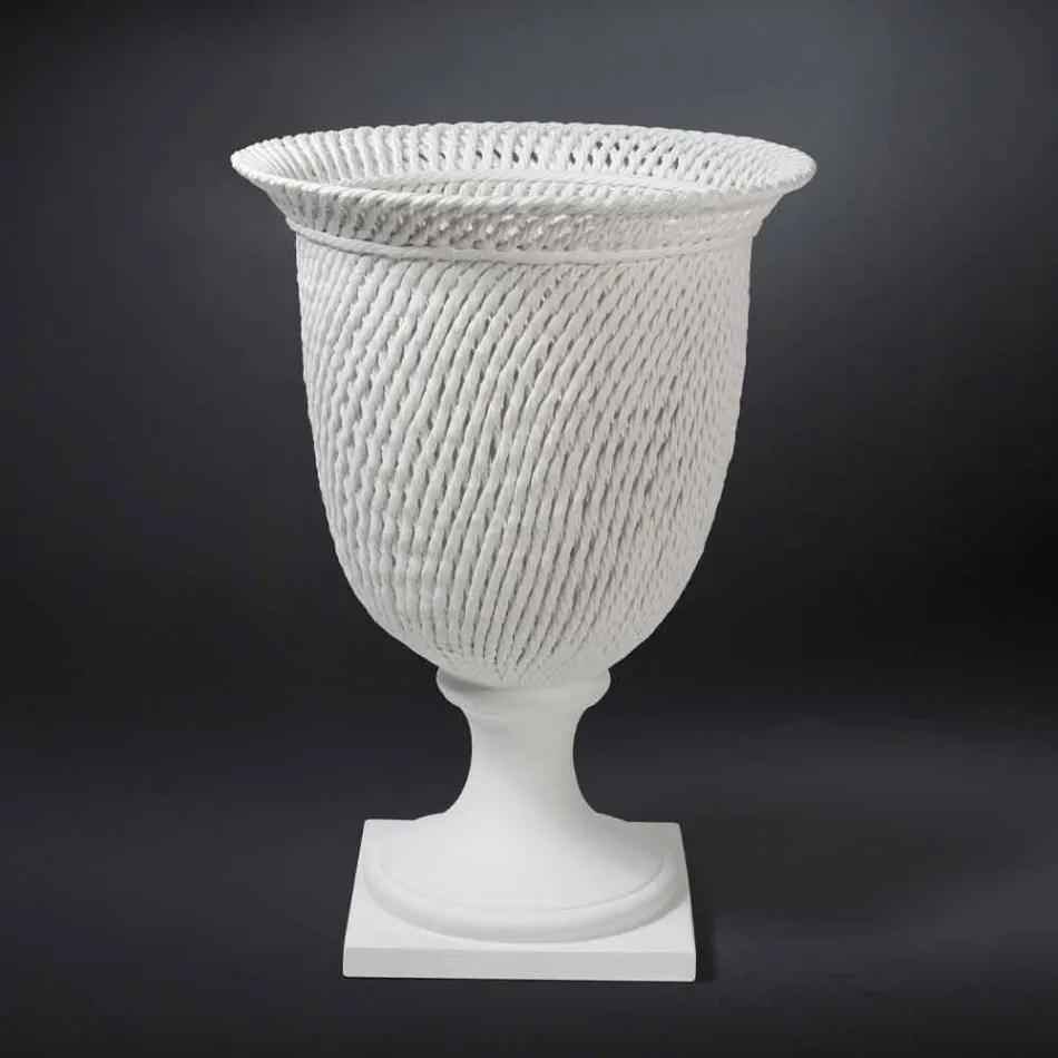 Elegant Indoor Ceramic Vase Handmade Made in Italy - Napoleone Viadurini