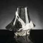 Elegant Indoor Vase in White and Black Marble Made in Italy - Original Viadurini