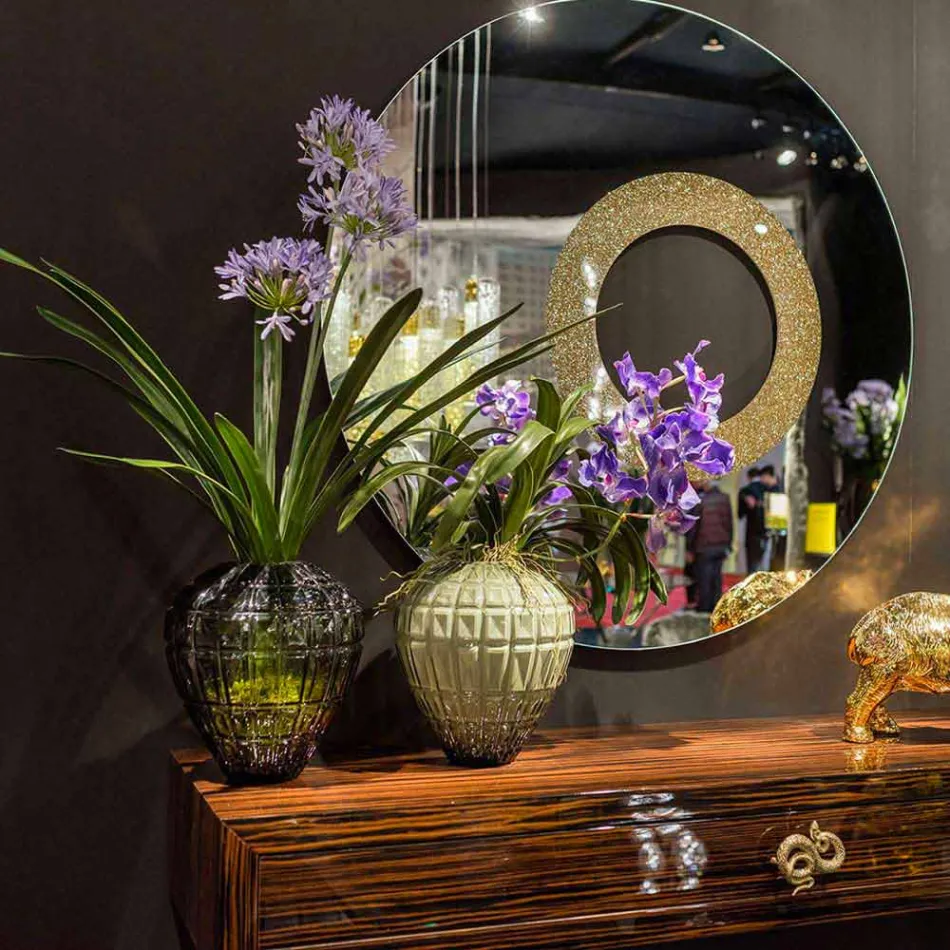 Elegant Indoor Glass Vase Made in Italy - Clarabella Viadurini