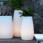 Planter Vase in Luminous Plastic, Design in 3 Sizes - Pandora by Myyour Viadurini