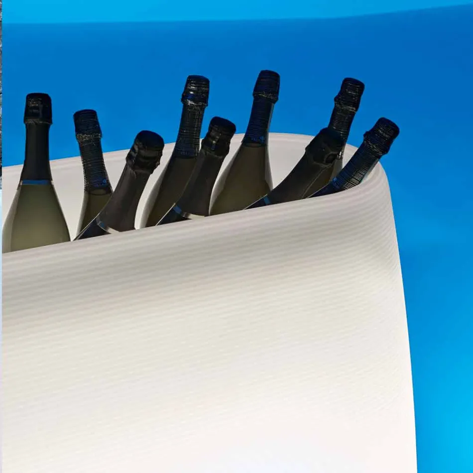 Planter Vase in Luminous Plastic, Design in 3 Sizes - Pandora by Myyour Viadurini