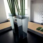 Freestanding Vase in Glass and Interchangeable Panels 3 Dimensions - Ghenna Viadurini