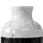 Vase in Carrara White Marble and Black Marquinia Luxury Design - Calar Viadurini