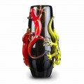 Colored Glass Vase with Geckos Handcrafted in Italy - Geco