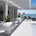 Outdoor Luminous Vase in Polyethylene with LED Light Made in Italy - Boba Viadurini