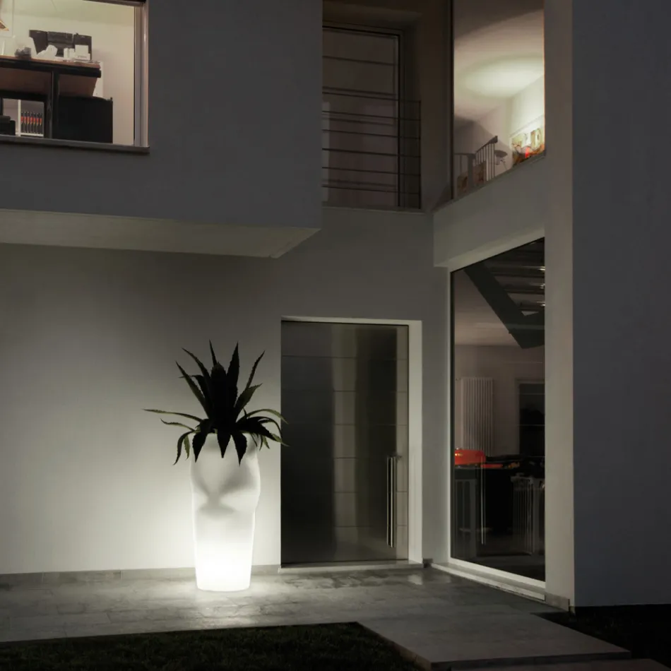 Bright Outdoor Vase in Opaque Polyethylene Made in Italy - Proud Viadurini