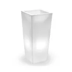 Tall Indoor Vase in White Polyethylene Made in Italy - Devid Viadurini