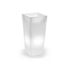 Tall Indoor Vase in White Polyethylene Made in Italy - Devid Viadurini