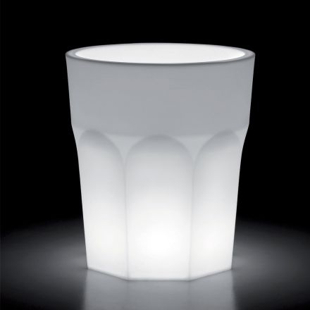 Decorative Luminous Vase in Polyethylene with LED Light Made in Italy - Pucca Viadurini