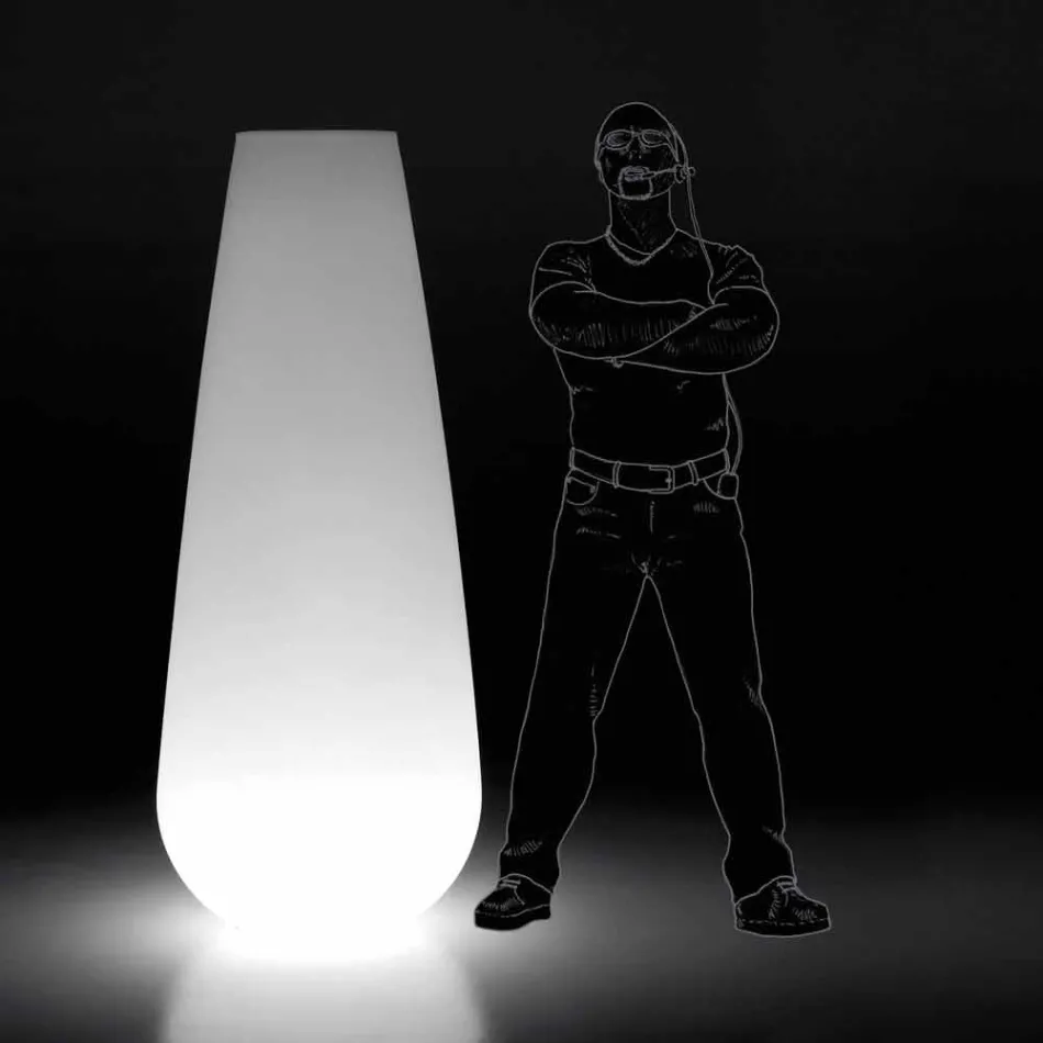 Luminous Vase for Outdoor Design in Polyethylene Made in Italy - Menea Viadurini