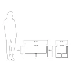 Pot or Colored Divider for Outdoor 3 Dimensions Made in Italy - Plants Viadurini