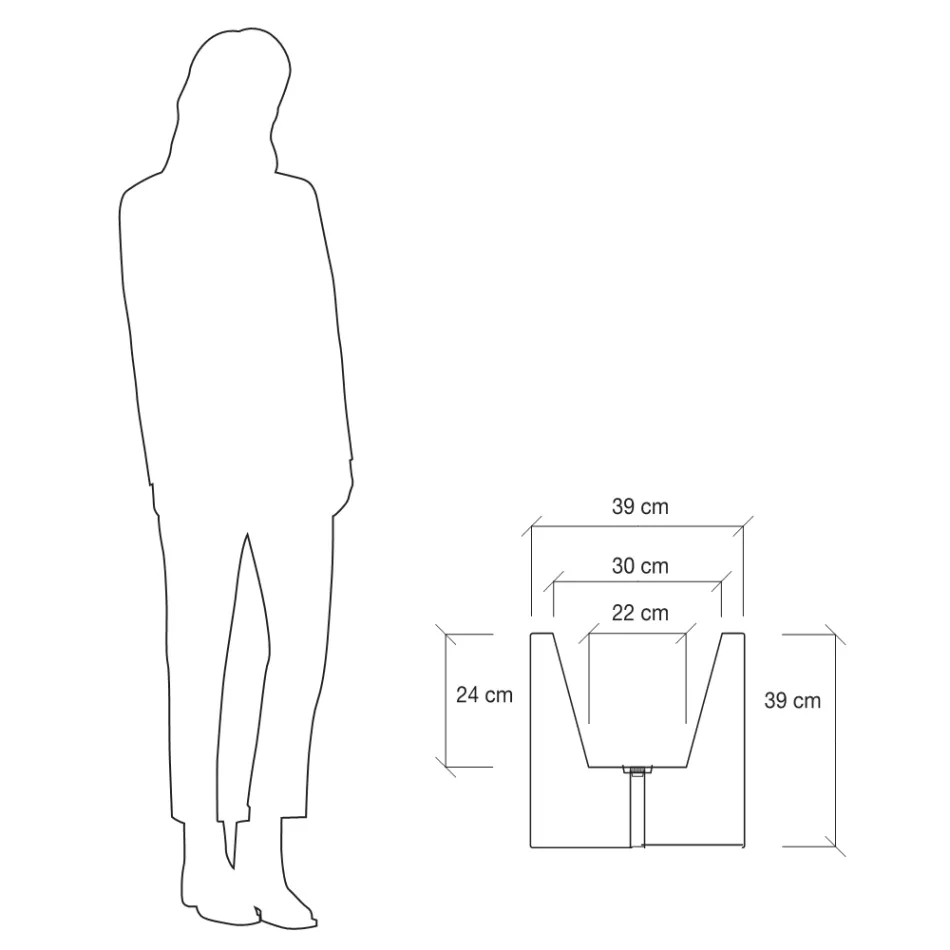 Pot or Colored Divider for Outdoor 3 Dimensions Made in Italy - Plants Viadurini