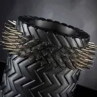 Hand Made Matt Black Ceramic Ornamental Vase - Jungle Viadurini