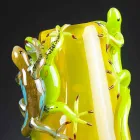 Colored Glass Ornamental Vase Handcrafted in Italy - Geco Viadurini