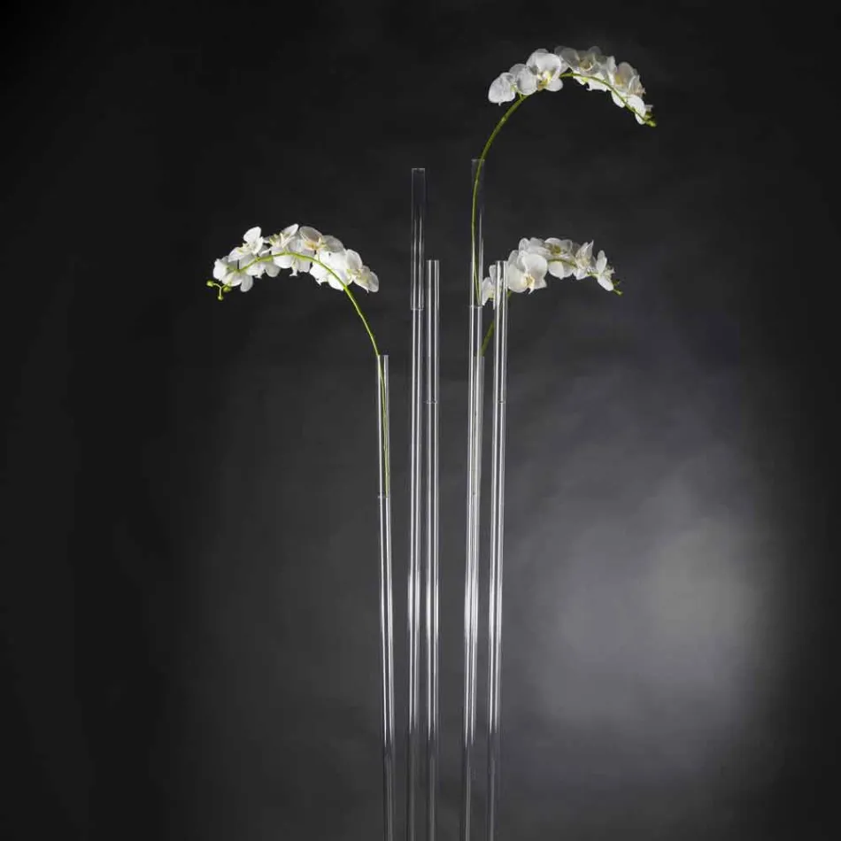 Transparent Plexiglass Indoor Vase Made in Italy - Fortunato Viadurini