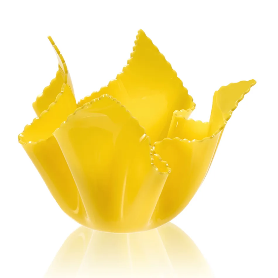 Recyclable Draped Colored Plexiglass Vase 2 Pieces 2 Sizes - Gabria Viadurini