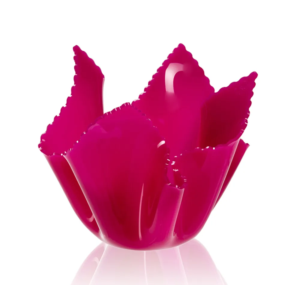 Recyclable Draped Colored Plexiglass Vase 2 Pieces 2 Sizes - Gabria Viadurini