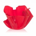 Modern design outdoor / indoor pot Pina, red finish, made in Italy