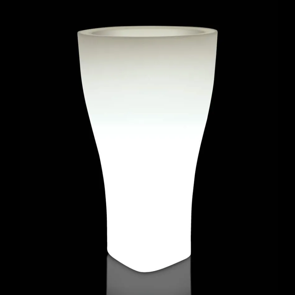 Round Colored Garden Pot in Polyethylene Made in Italy - Tremont Viadurini