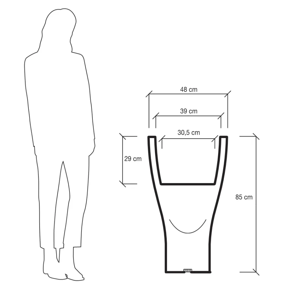 Round Colored Garden Pot in Polyethylene Made in Italy - Tremont Viadurini