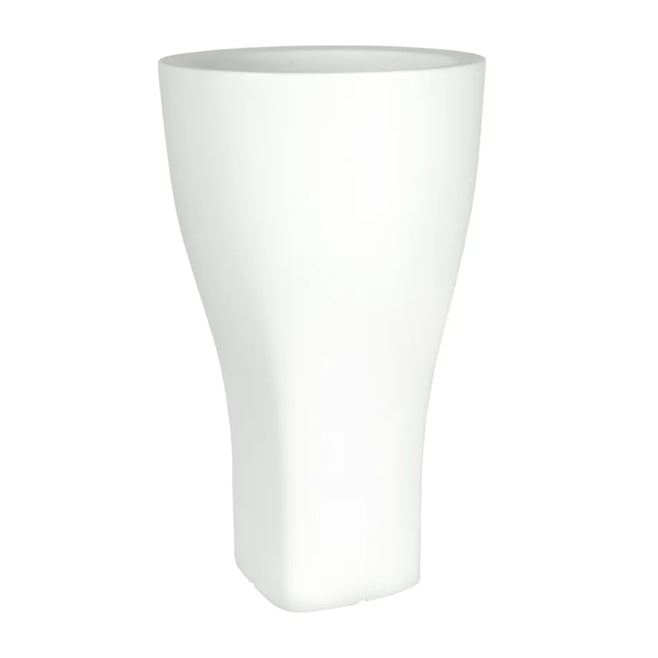 Round Colored Garden Pot in Polyethylene Made in Italy - Tremont Viadurini