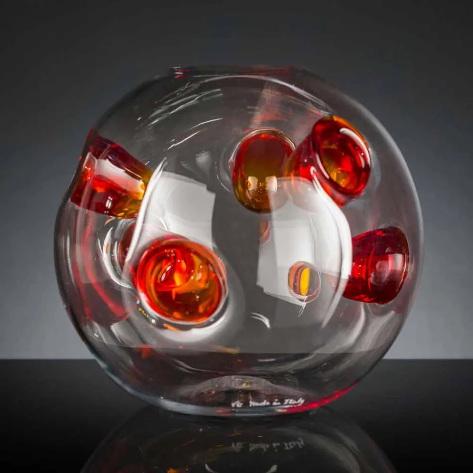 Round Indoor Vase in Blown Murano Glass Made in Italy - Kimo Viadurini