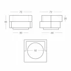 Vase on wheels black, white Slide Cubic Yo irregular modern made in Italy Viadurini