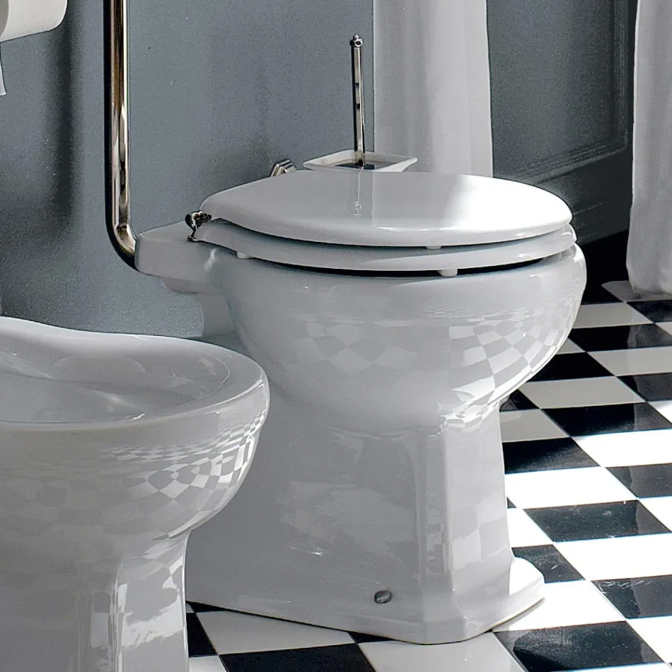 Ceramic Floor Vase with Cassette Made in Italy - Marwa Viadurini