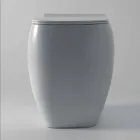 White ceramic WC vase with modern design Gais, made in Italy Viadurini