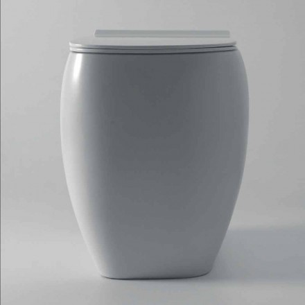 White ceramic WC vase with modern design Gais, made in Italy Viadurini