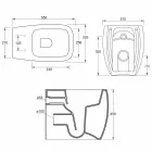 Modern design white ceramic toilet vase Gais, produced in Italy Viadurini