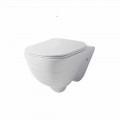 Modern suspended toilet vase in white or colored ceramic Trabia