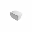 Ceramic wall-hung toilet, modern design, Sun Square made in Italy Viadurini