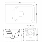 Ceramic wall-hung toilet, modern design, Sun Square made in Italy Viadurini