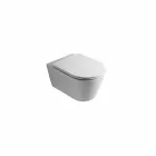 Modern ceramic wall hung toilet bowl Sun Round 57x37 cm, made in Italy Viadurini