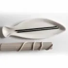 Kitchen Tray in White Carrara Marble Handmade in Italy - Fish Viadurini