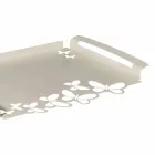 White, Beige or Ivory Iron Design Serving Tray Made in Italy - Leiden Viadurini
